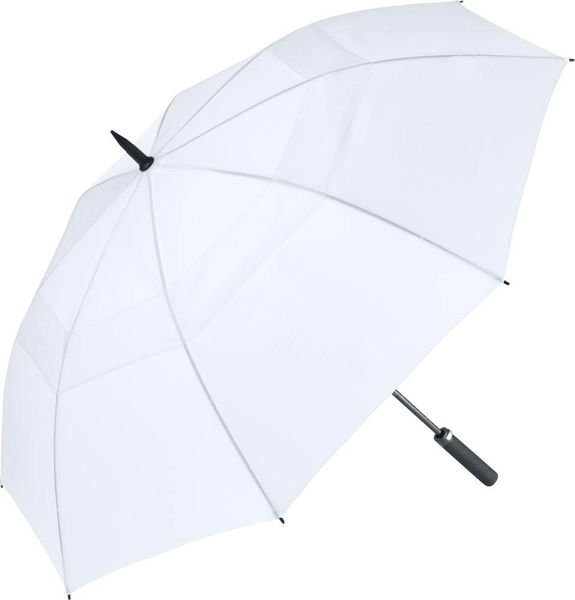 Parapluie golf publicitaire manche droit Blanc