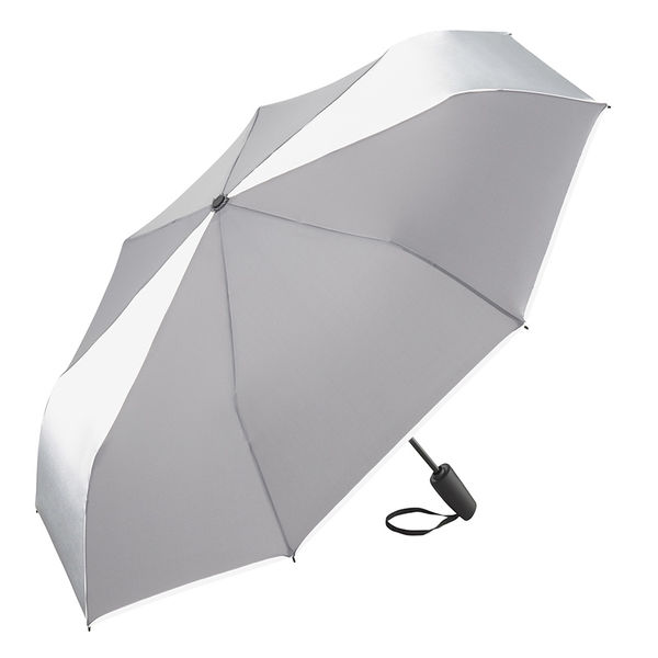 Parapluie de poche personnalisable|Réfléchissant Gris Argente