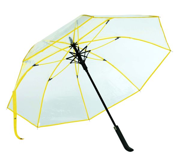 Parapluie publicitaire automatique|VIP Jaune Transparent