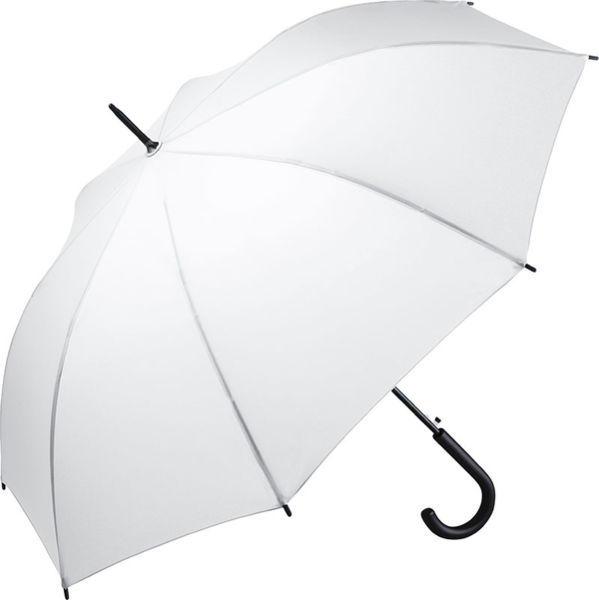 Parapluie publicitaire|Canne plastique Blanc