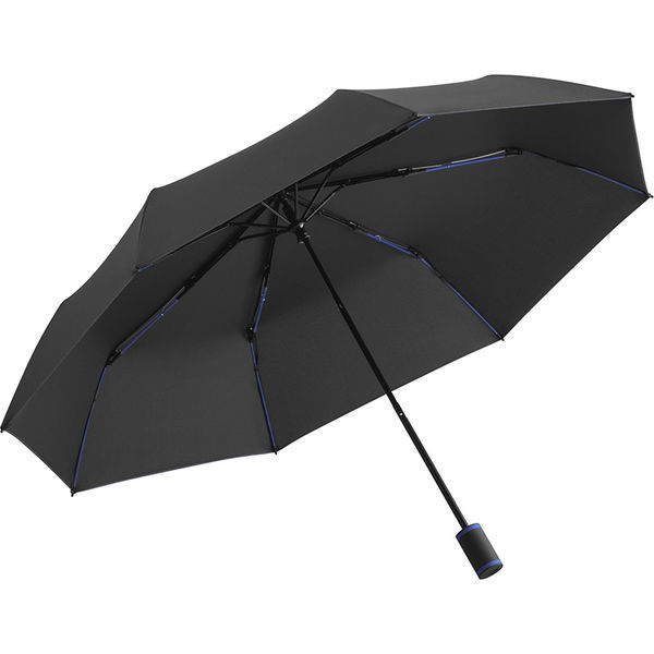 Parapluie de poche personnalisé | Oscar Noir Bleu euro