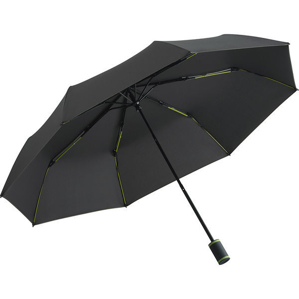 Parapluie de poche personnalisé | Oscar Noir Lime
