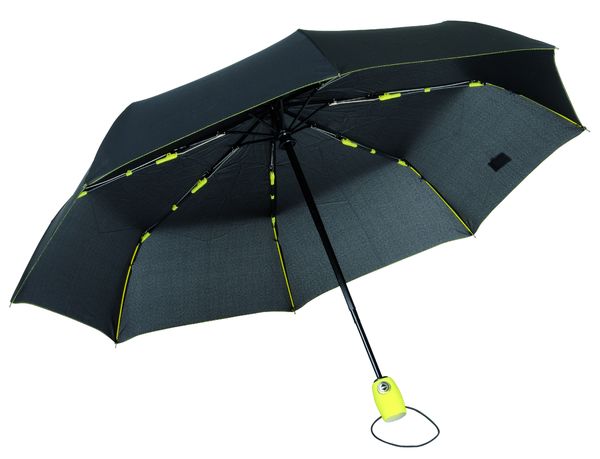 Parapluie publicitaire tempête automatique|STREETLIFE Jaune Noir