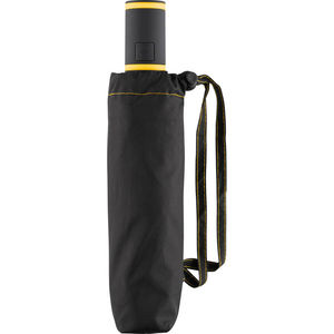 Parapluie personnalisable de poche PET|recyclé Noir Jaune 4