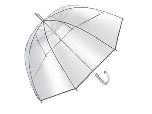 Parapluie Publicitaire Argente Transparent