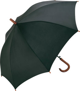 Parapluie publicitaire embout bois Noir