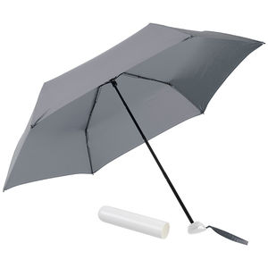 Parapluie publicitaire de poche|6 panneaux Gris Blanc 1