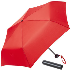Parapluie publicitaire de poche|6 panneaux Rouge Noir